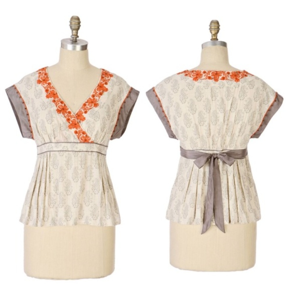 New Anthropologie Floreat Wafuku Top Kimono